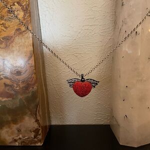 Red Heart Pendant Necklace